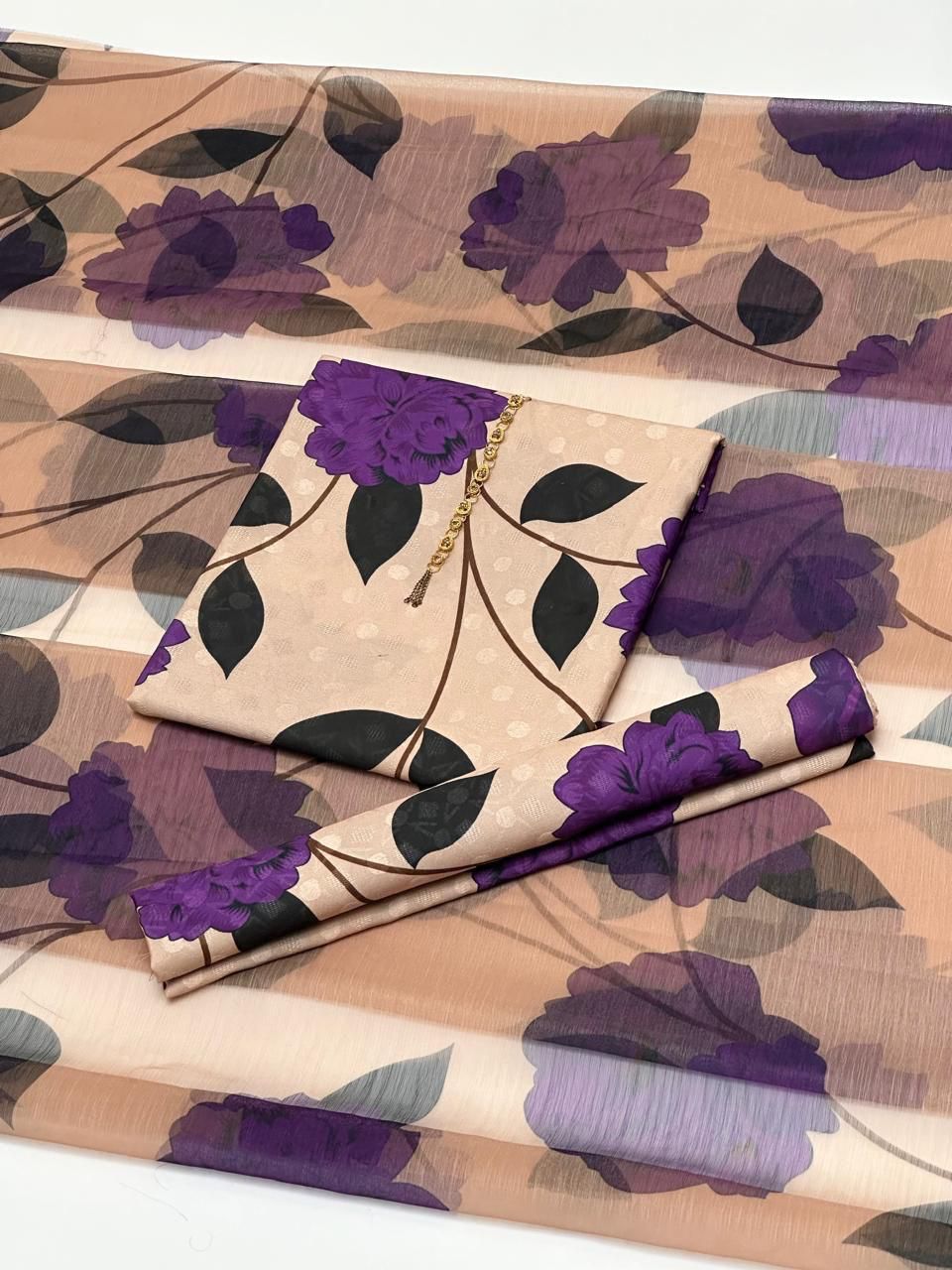 Premium Quality SELF Swiss Jacquard Lawn Fabric Shirt & Trouser