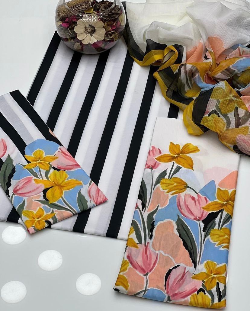 Premium Quality SELF Swiss Jacquard Lawn Fabric