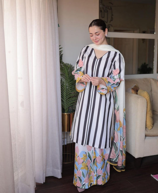 Premium Quality SELF Swiss Jacquard Lawn Fabric